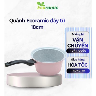 Quánh Ecoramic đáy từ 18cm (hồng) EVLIH-18HD