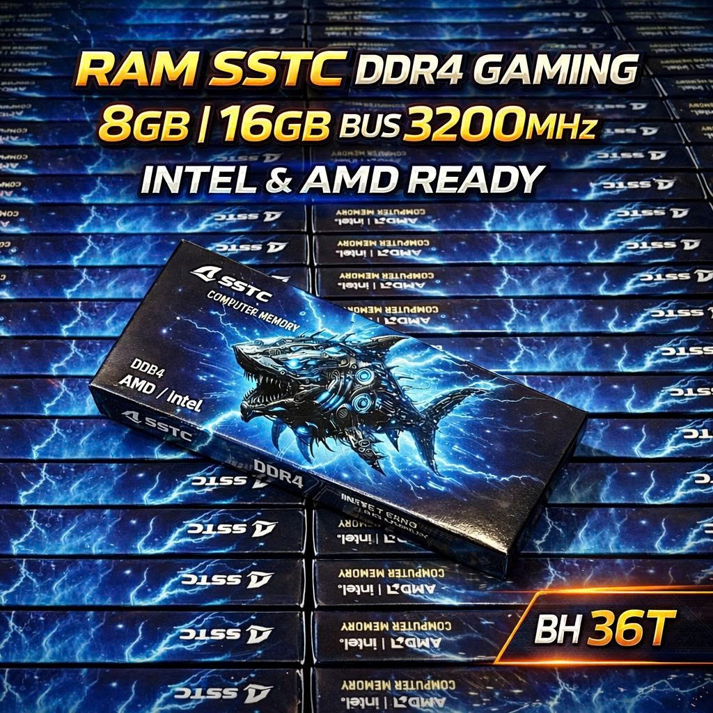 RAM PC Desktop SSTC 8GB 16GB Bus 3200MHz Tản Nhiệt Thép - Chính Hãng - 8G 16G 3200 support Intel AMD