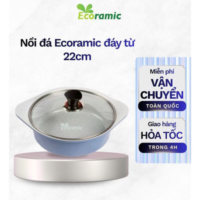 Nồi đá Ecoramic Daewoo đáy từ 22cm (Xanh dương) ECSRIH-22