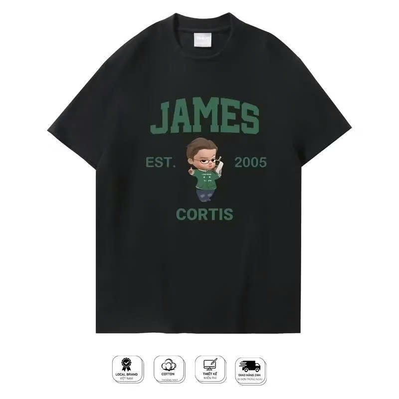 áo Cortis , áo JAMES Cortis - áo thun chipi JAMES cortis tay lửng form rộng