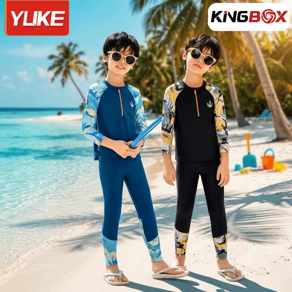 Bộ đồ bơi dành cho Bé Trai YUKE-YY2372, Áo + Quần dài, Vải mềm, Thoáng khí / Đã kiểm định chất lượng