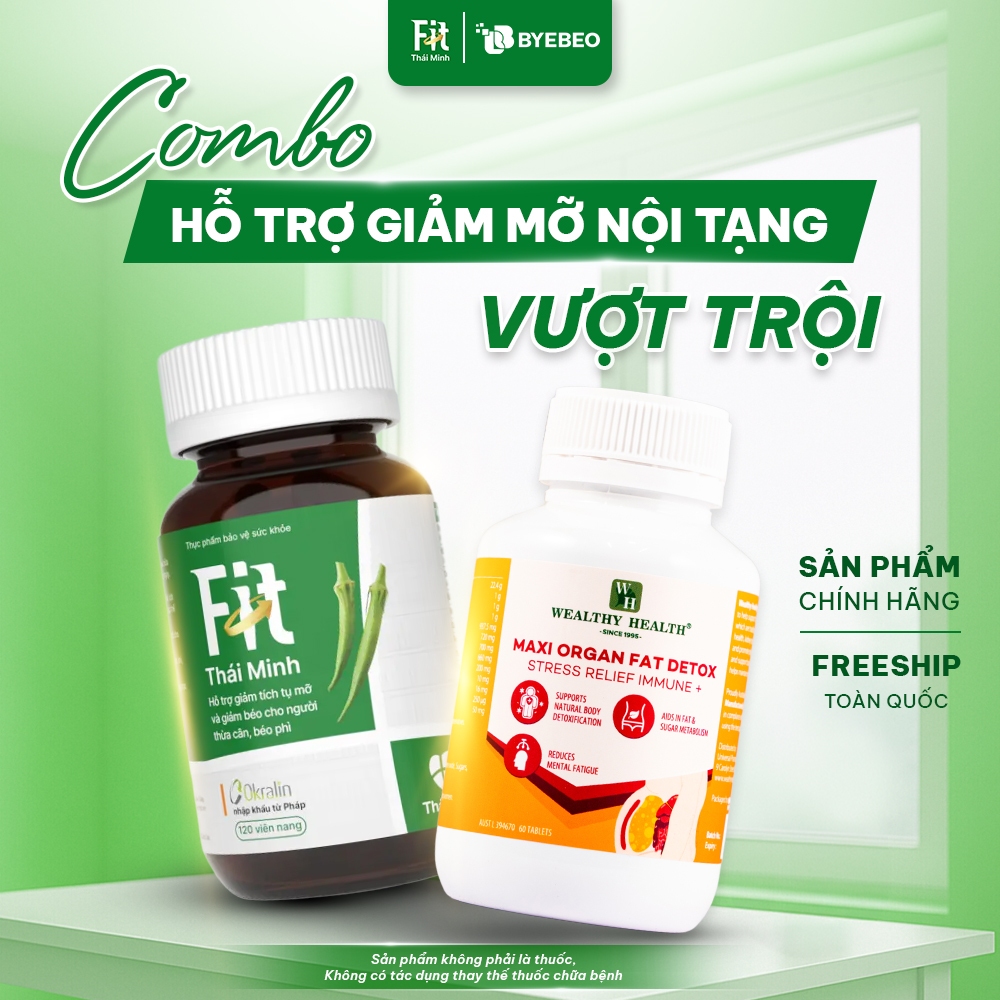 COMBO Bye Béo Viên Uống - Maxi Organ Fat và Fit Thái Minh Hỗ Trợ Sức Khỏe Vẻ Đẹp Cơ Thể Và Hỗ Trợ Cả