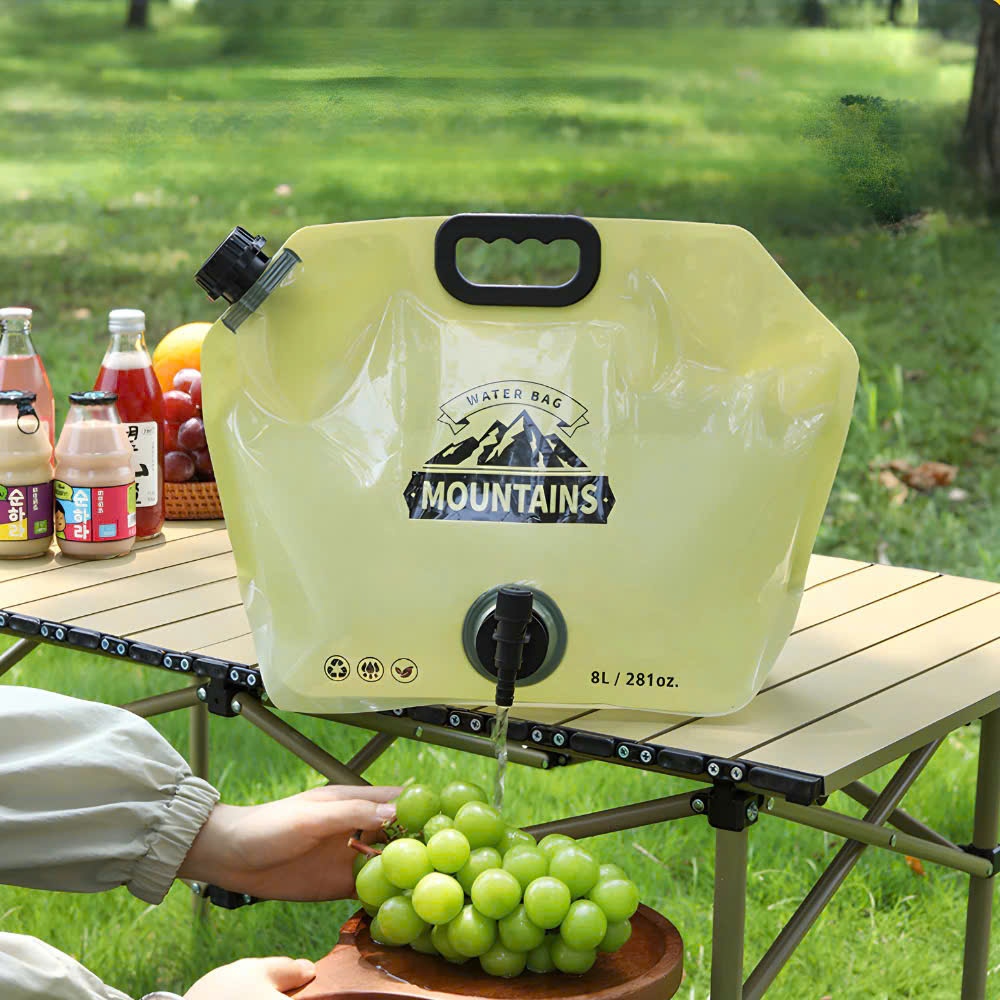 Túi Nước Dung Tích Lớn 8L Cao Cấp Thiết Kế Gập Xếp Siêu Mỏng Lưu Trữ Nước Uống An Toàn Cho Gia Đình