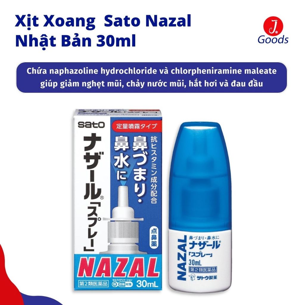 Xịt Xoang Sato Nazal Nhật Bản 30ml