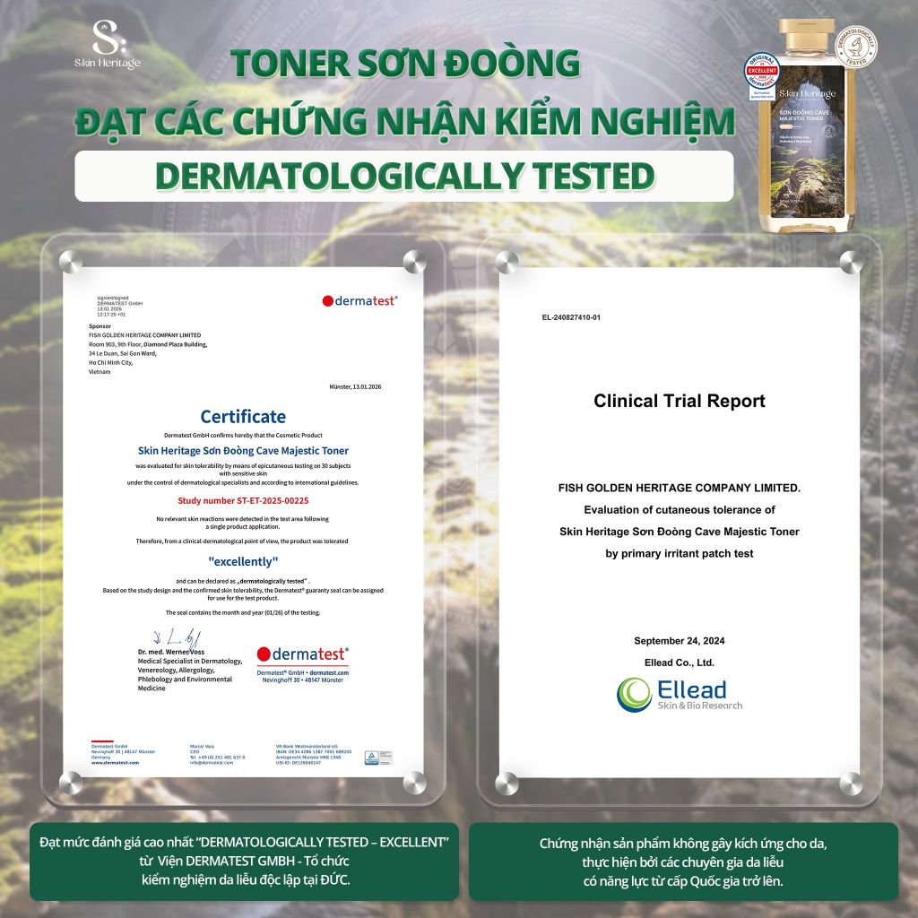 Toner cấp ẩm Sơn Đoòng dưỡng ẩm và hỗ trợ dưỡng sáng cho da dầu mụn S:kin Heritage Sử dụng 60 Lợi Khuẩn 273ml | BigBuy360 - bigbuy360.vn