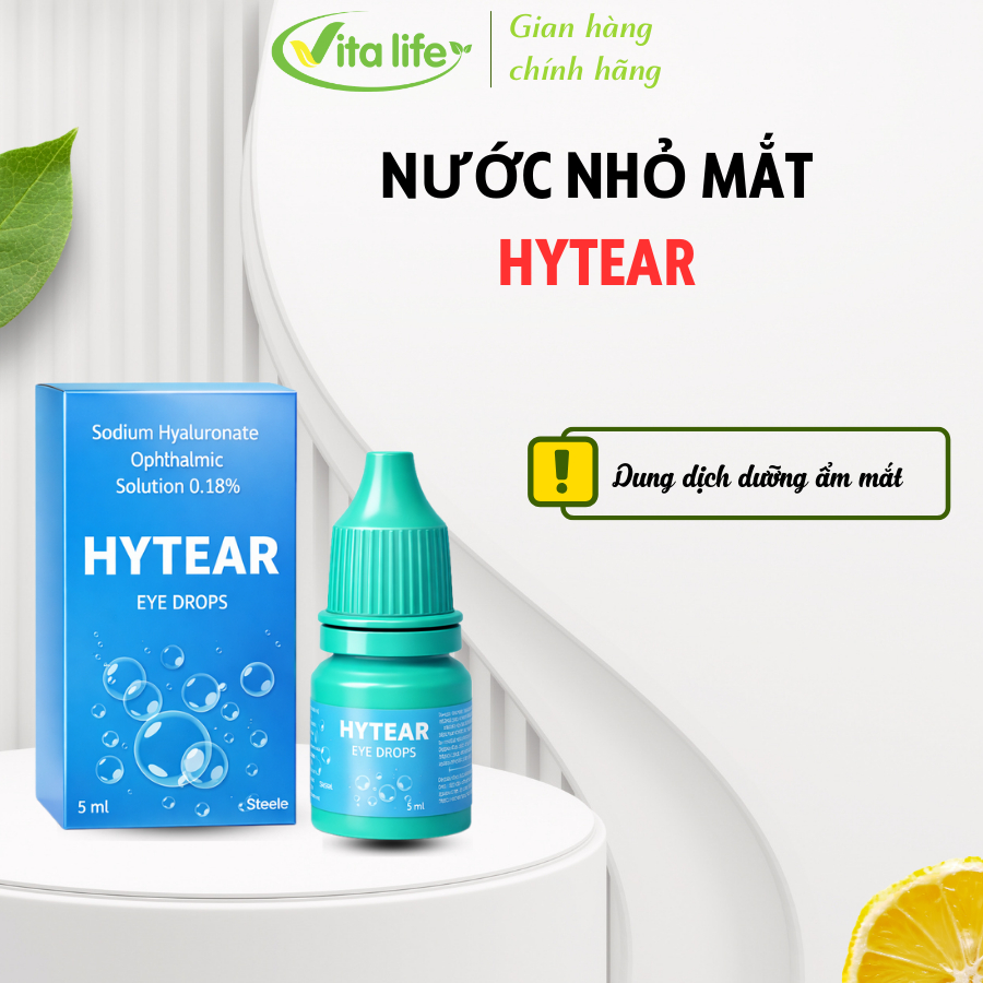 Nước mắt nhân tạo Hytear  5ML nhỏ mắt Lens, mổ cận thị, ngâm Lens, nhỏ mắt cấp ẩm giảm khô mắt