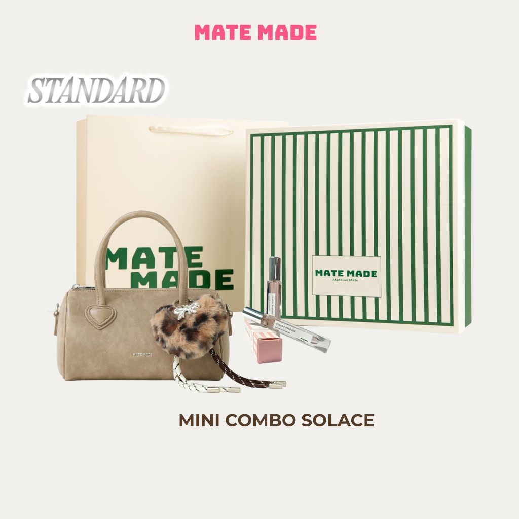 [COMBO QUÀ] MATE MADE Gift Box – Túi Xách Mira + Charm + Nước Hoa Peachy + Hộp Quà Xanh