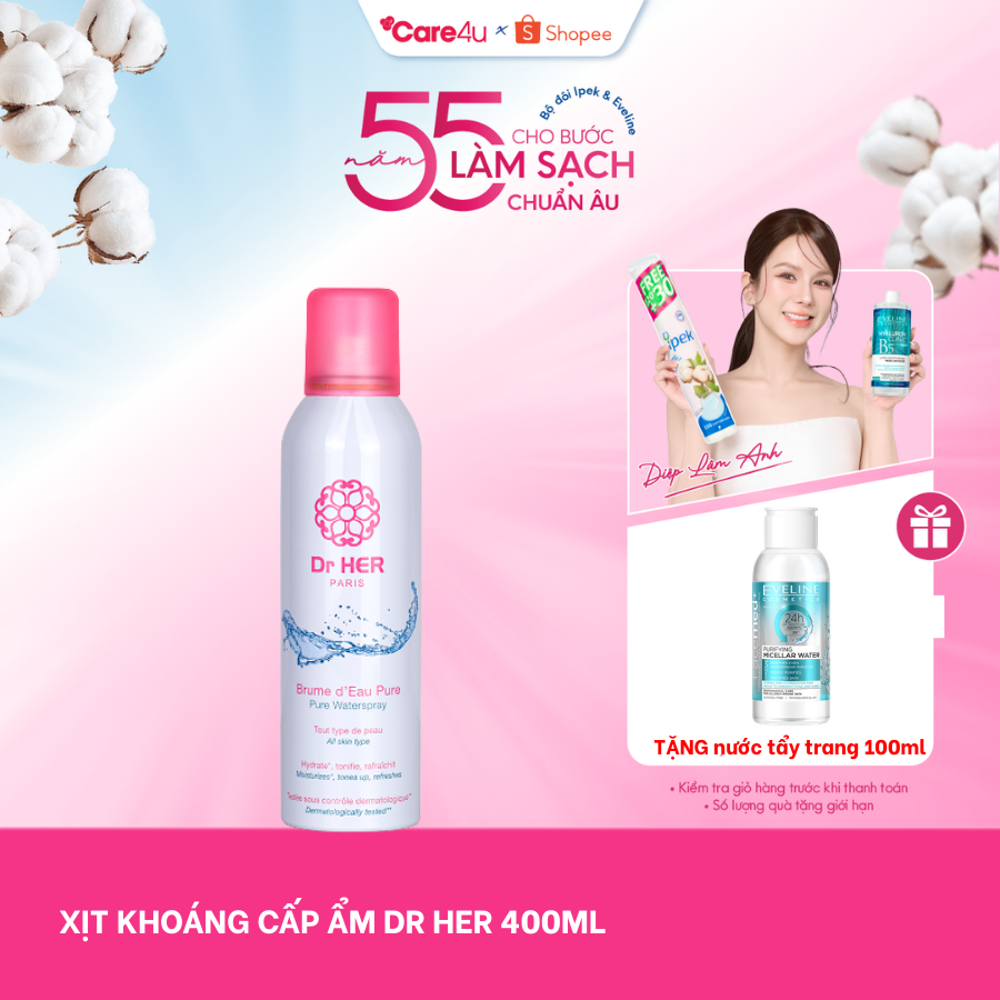 Xịt khoáng cấp ẩm Dr HER Paris 400ML