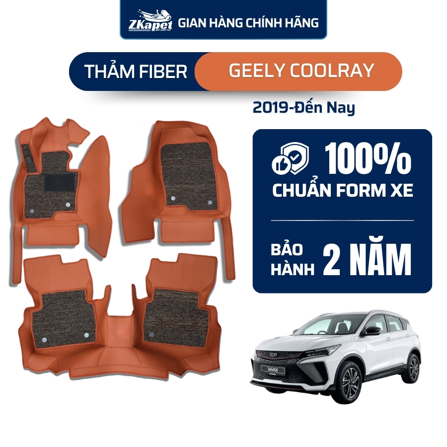 Thảm Lót Sàn Ô Tô Da Fiber Xe Geely Coolray năm 2019-Đến Nay 5 chỗ ZKAPET