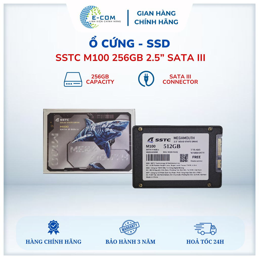 Ổ cứng SSD SSTC M100 256GB 2.5” SATA III