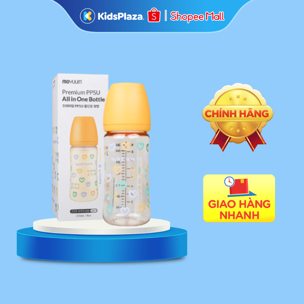 Bình sữa Moyuum Hàn Quốc 170ml 270ml chính hãng [Độc quyền tại KidsPlaza] - Đã kèm núm ty cho bé