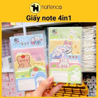 Combo 10 Giấy note, giấy ghi chú hình thú dễ thương