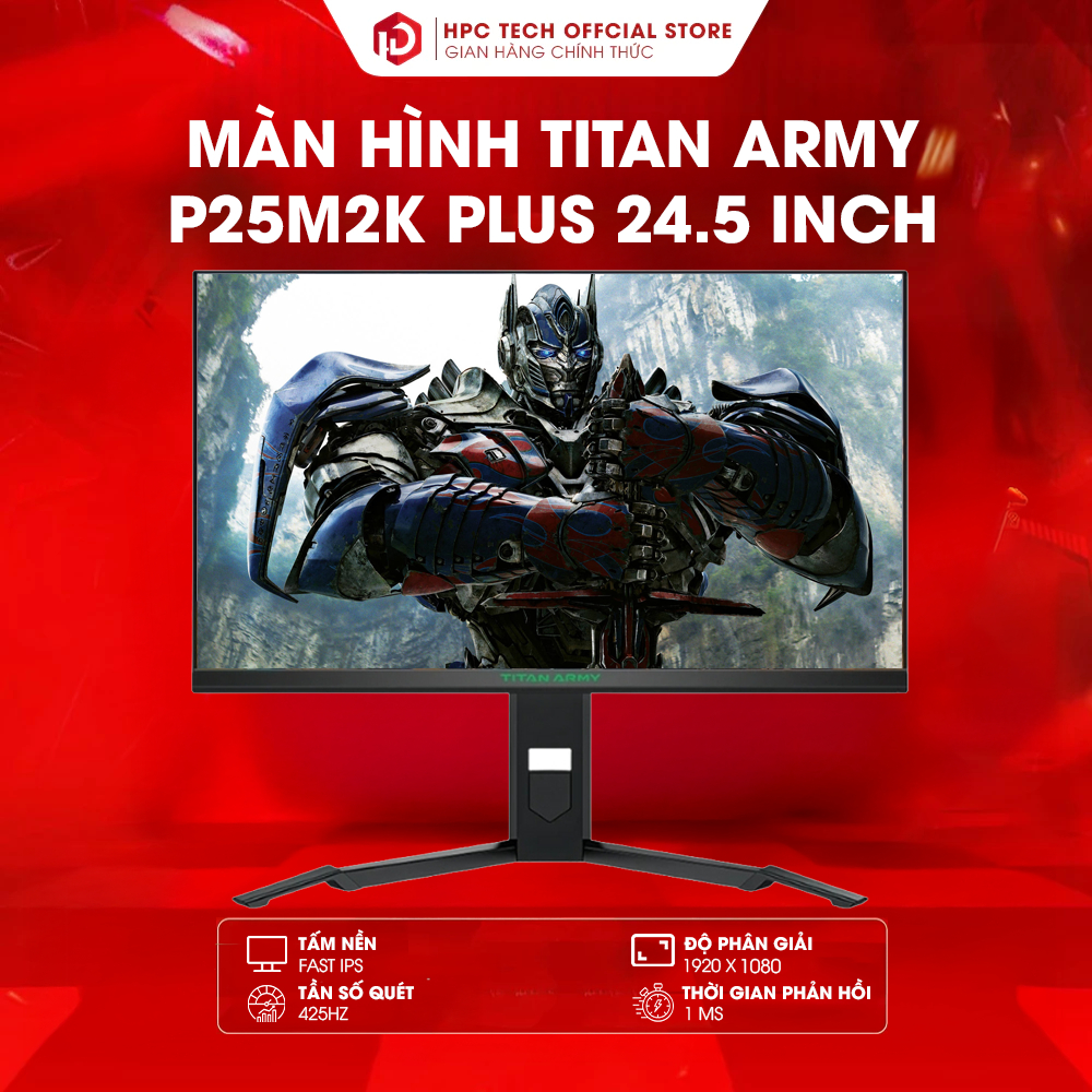 Màn hình LCD Titan Army P25M2K 24.5 inch | FHD | 425 Hz | FAST IPS | 1ms | Phẳng - Chính Hãng Bảo Hà