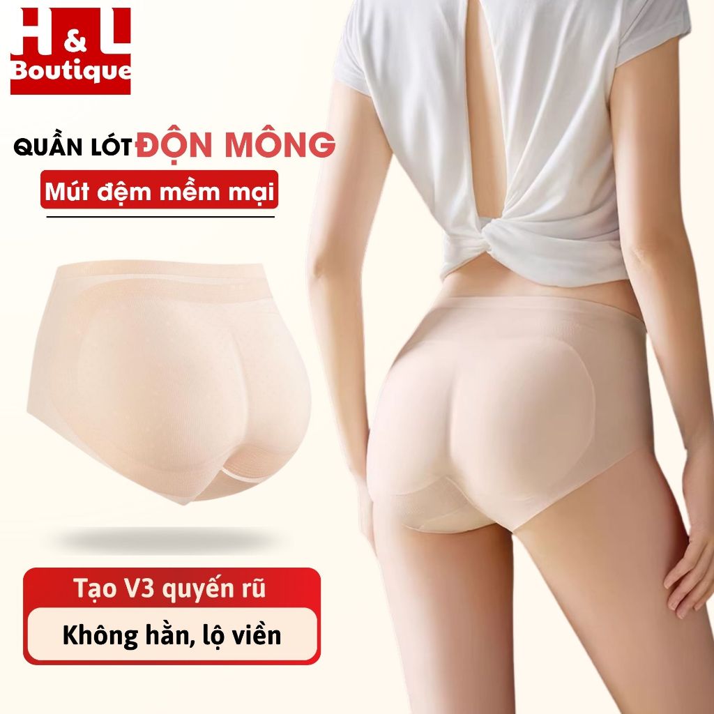 Quần Độn Mông Nâng V3 Mút Đệm Lên Form Tự Nhiên, Quần Lót Nâng Mông Không Lộ Viền HL BOUTIQUE N2055
