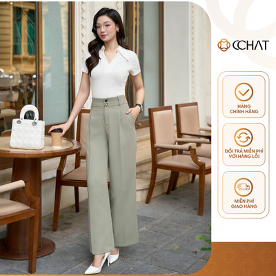 Quần Ống Rộng 𝐂𝐂𝐇𝐀𝐓 Dáng Suông 2 Ly Chất Tuytsi Cao Cấp 13QDS2020ST