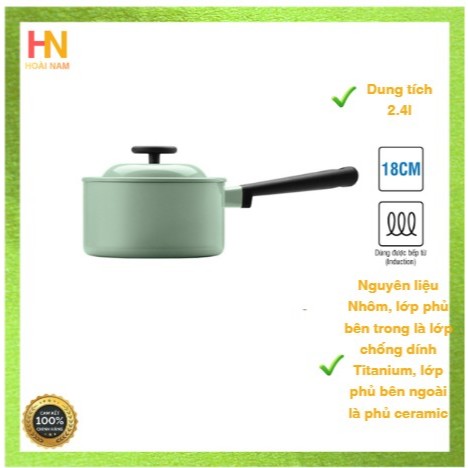 Nồi chống dính Lock&Lock Decore thiết kế size 18 1 tay cầm LDE1181IH