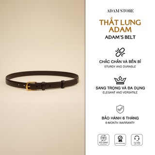 THẮT LƯNG NAM ADAM STORE MẶT VÀNG DÂY NÂU TL2502GN