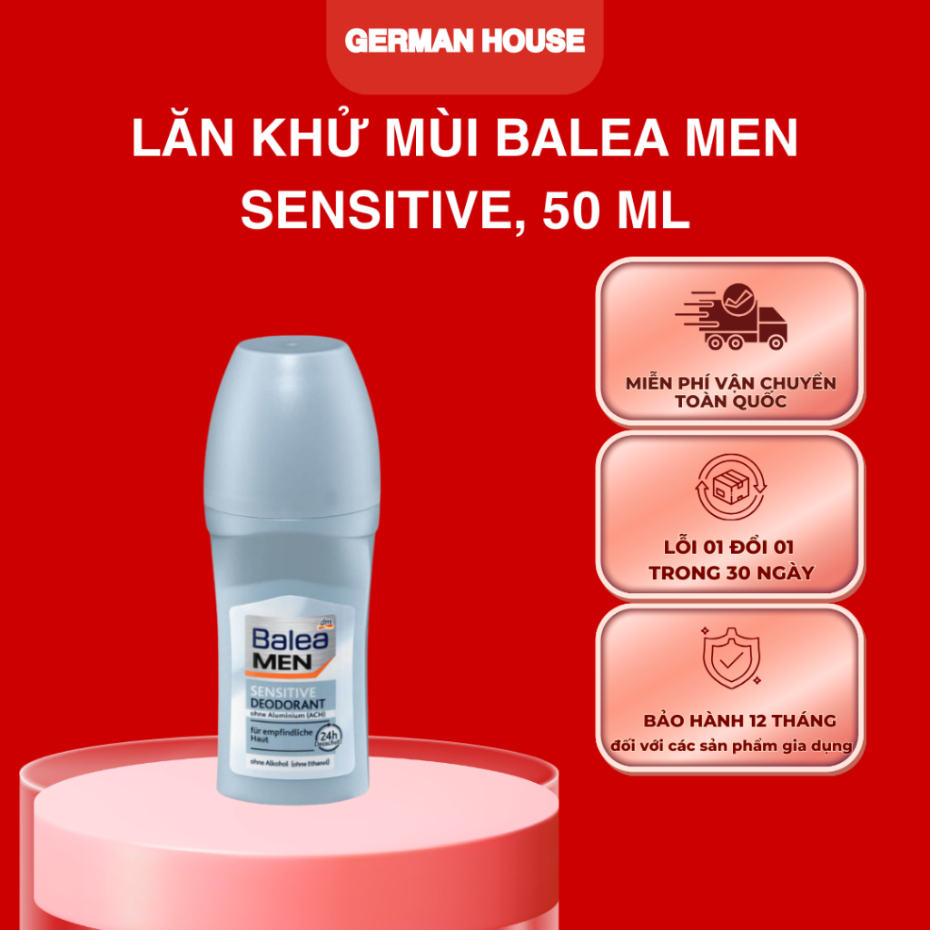 Khử mùi BALEA MEN & ISANA MEN Đức,  Kháng khuẩn, Lưu hương 24h cho Nam - Hàng Đức- German house