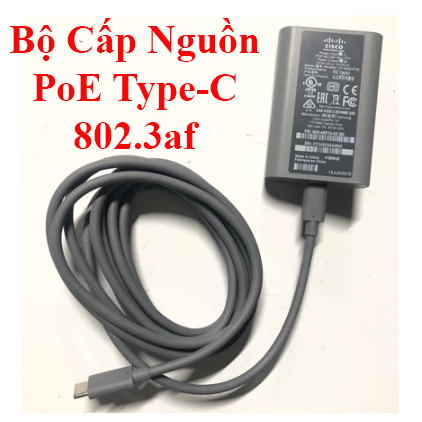 Bộ Cấp Nguồn PoE Type-C 802.3af – Injector Gigabit Cấp Điện USB‑C Cho Camera, Router, Thiết Bị Mạng
