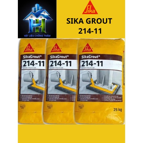 Sika grout 214-11 Vữa rót không co ngót, chống thấm cổ ống, hộp kỹ thuật - Hàng Chính Hãng