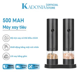 KADONIA Máy Xay Tiêu Muối Tự Động Pepper Grinder - Pin Sạc Điện USB-C Điều Chỉnh Cỡ Xay Lưỡi Gốm