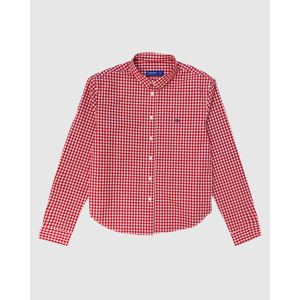 TheBlueTshirt - Áo sơ mi kẻ sọc caro tay dài phom regular cho nữ - Ultimate Classic Shirt - Women | BigBuy360 - bigbuy360.vn