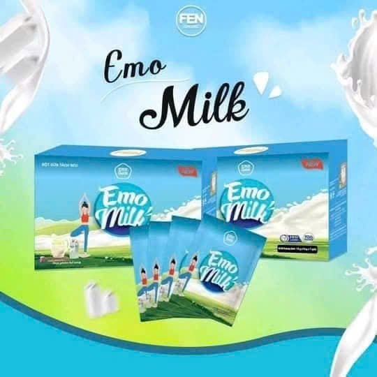 ( CÓ QUÀ + CHE TÊN ) Sữa Bò Emo Detox Hỗ Trợ Giảm Cân & Nước Uống Emoslim Vị Sữa Bò Emo Milk