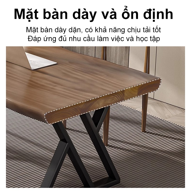 Dài 1m6 Bàn Làm Việc Đa Năng Thiết Kế Hiện Đại Khung Thép Lớn Mặt Gỗ Dày 30mm Khung Sắt Chống Ghỉ | BigBuy360 - bigbuy360.vn