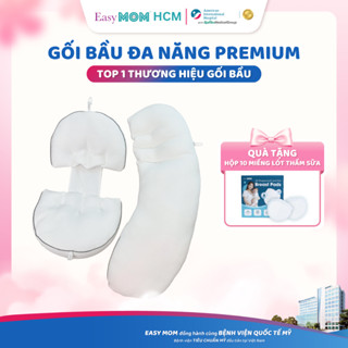 [HCM]Gối bầu đa năng Easy MOM premium 2in1 vỏ sợi tre airdots nâng đỡ bụng giúp kê lưng, gác chân nâng đỡ toàn thân
