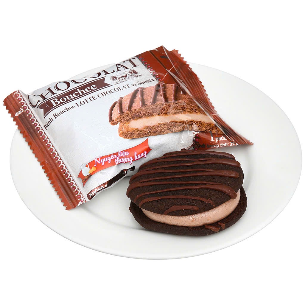 Combo 3 hộp bánh Lotte Chocolat Socola, bánh bouchee Lotte Chocolat 162g ( hộp 6 cái ) tinphucfood