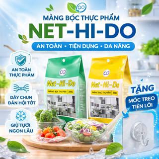 Màng Bọc Thực Phẩm NET - HI- DO Dạng Rút Tiện Lợi, An Toàn PE, Có Chun Co Dãn, Dùng Được Trong Lò Vi Sóng