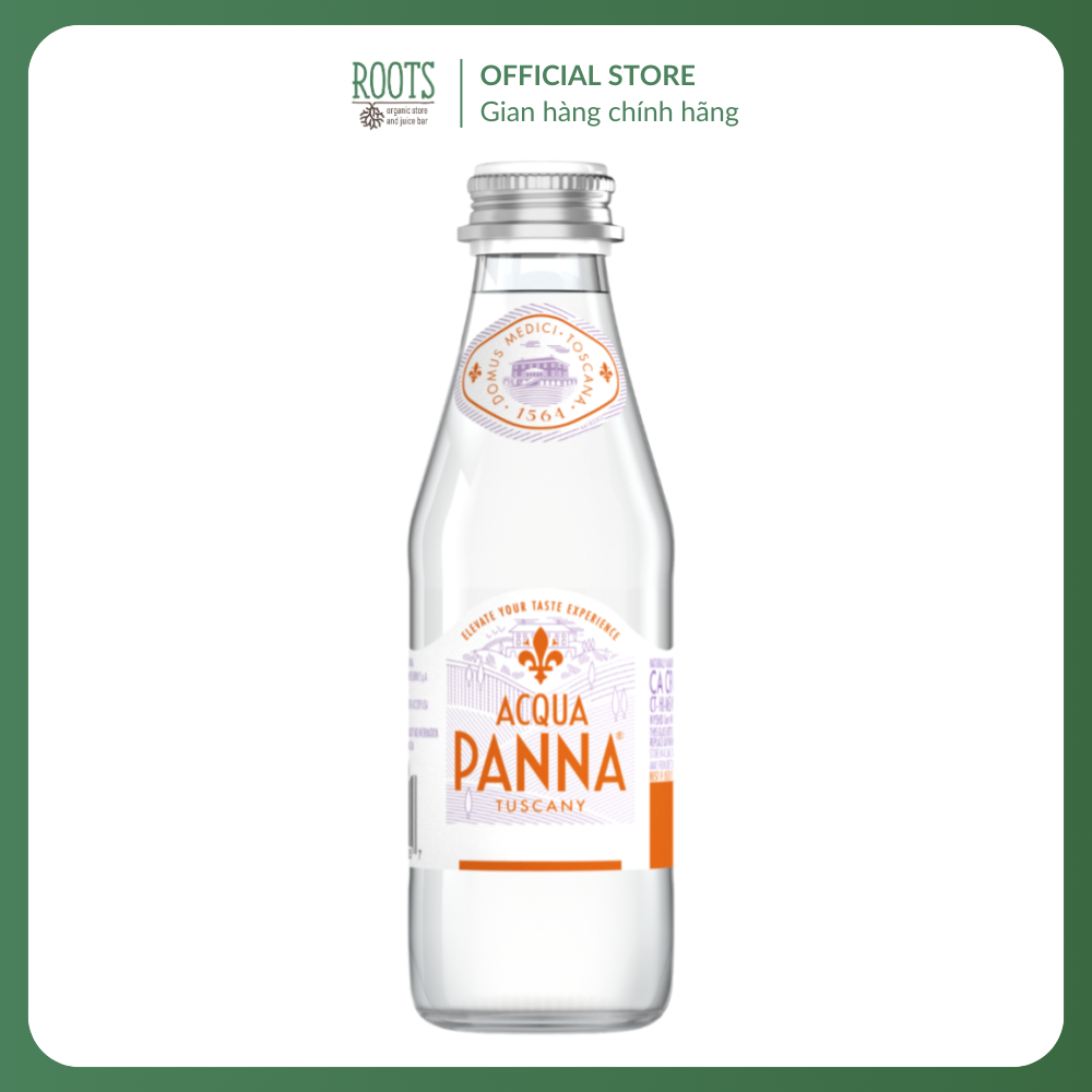 (Ship hỏa tốc) ACQUA PANNA - Nước Khoáng Thiên Nhiên Không Ga, Natural Mineral Water, Glass Bottle (