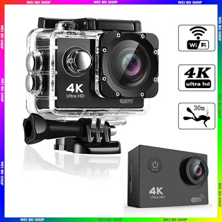 Camera Thể Thao 4K Mini Chống Nước 30M - Máy Ảnh Wifi Điều Khiển, Pin Rời, Quay Phim