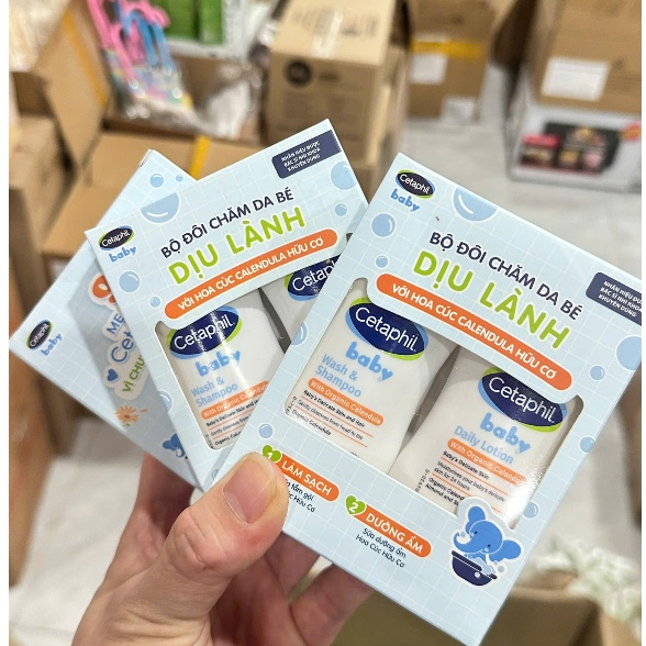 Set Sữa Tắm và Dưỡng Da mini 50ml chính hãng Cetaphil Calendula