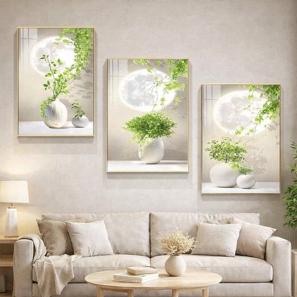 Xả Kho Bộ 3 Tranh Tráng Gương Treo Cầu Thang Cao cấp Trang Trí Decor Nhà Cửa.