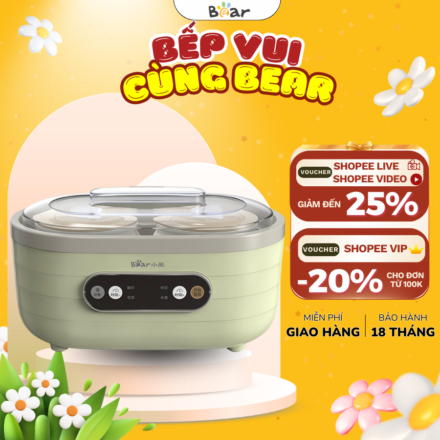 Máy Làm Sữa Chua SB-SC10C (SNJ-C10P2), C suất 20W, Lên Men Tự Động Tiết Kiệm Thời Gian, BH 18 Tháng