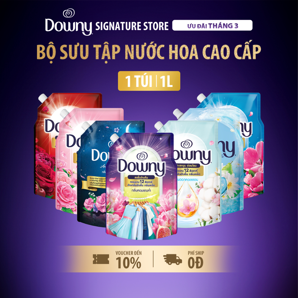 Nước Xả Vải DOWNY Nhiều Mùi Hương 1L/1.9L