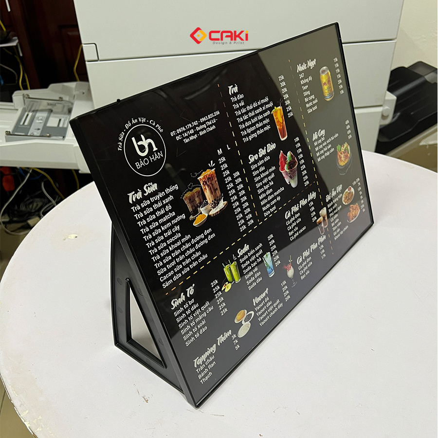 Khung Nhựa Mica Để Bàn A3 A4 – Khung Nhựa Trưng Bày, Khung Tranh Mica Treo Tường, Bảng Menu Mica A3 