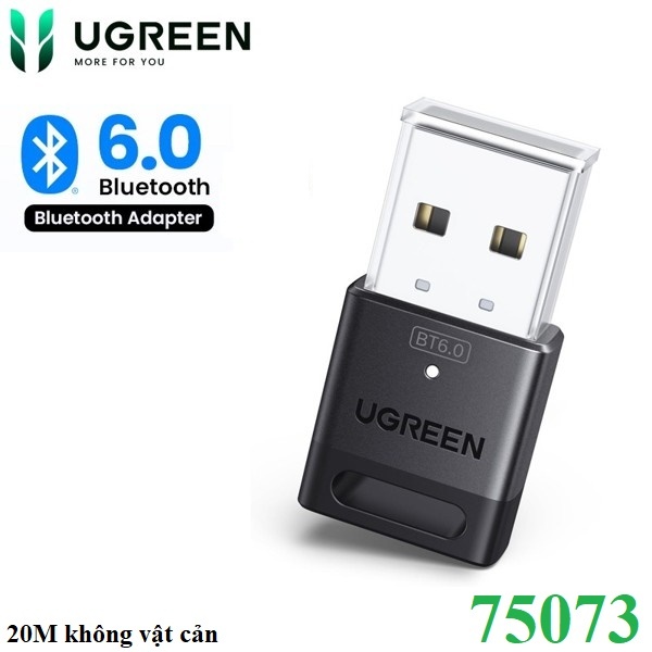 Thiết bị USB Bluetooth 6.0 Dongle EDR & BLE cho PC Ugreen 75073/CM748 Bh 18 tháng