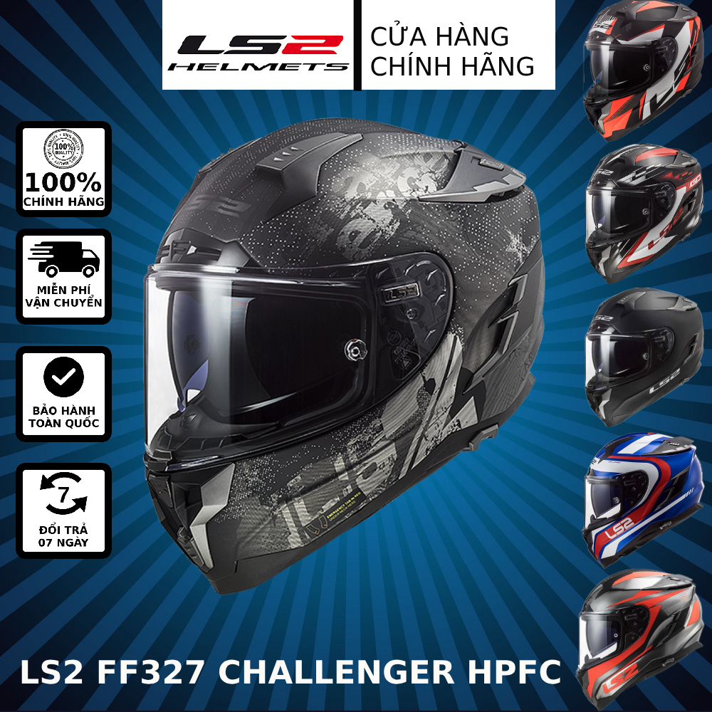 Mũ bảo hiểm LS2 FF327 Challenger Filber Glass - mũ bảo hiểm LS2 FF327 sợi thủy tinh siêu bền