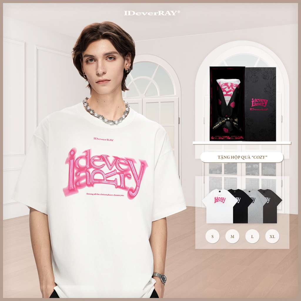 [HỘP HOA COZY] Áo thun unisex cao cấp chính hãng IDeverRAY Enchanted chất cotton 260gsm, 21MSL-TM952