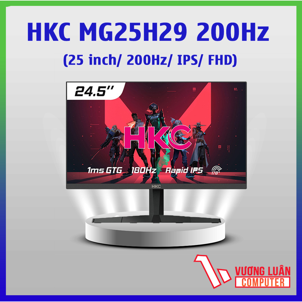 Màn hình chơi Game HKC MG25H29 Nâng cấp 200Hz Rapid IPS 1Ms Chuẩn Thi đấu ,Hỗ trợ HDR10-Hàng Chính H
