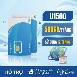 ĐỘC QUYỀN - Sim Vinaphone 5G U1500 – Data tốc độ cao 500GB/tháng – Sử dụng 12 tháng - Tạp hóa sim.