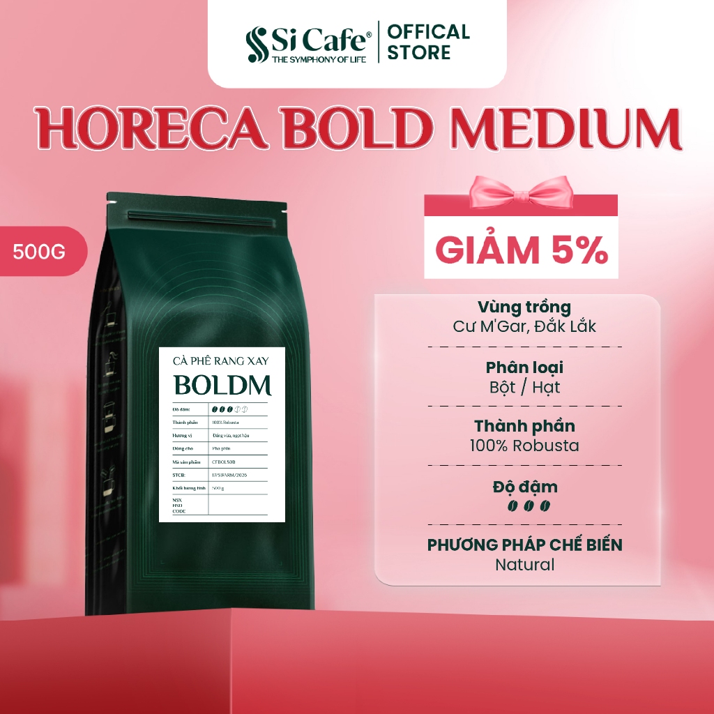 Cà Phê Rang Xay Bold Medium Horeca