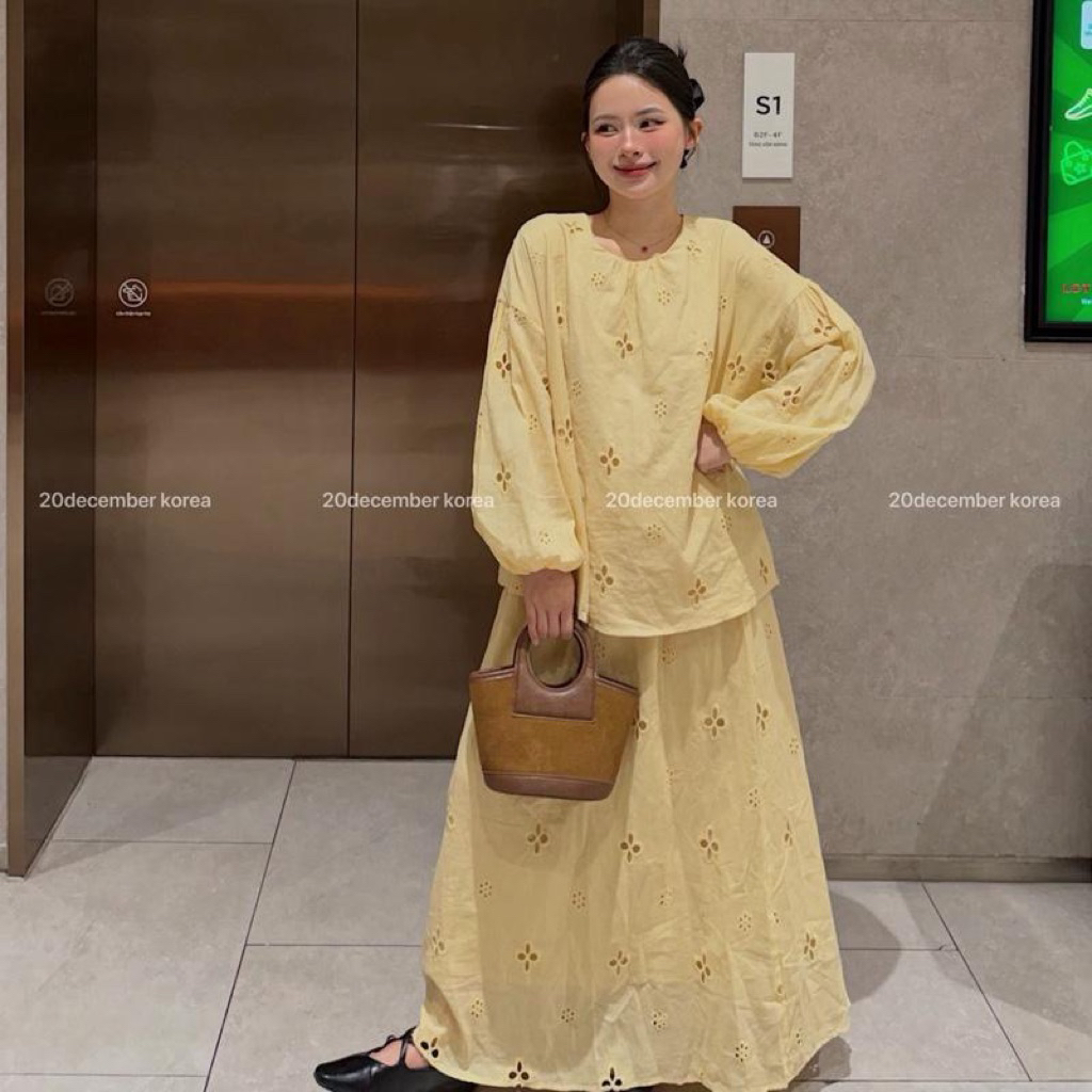 20December - Set thô boi áo tay lỡ chân váy dài