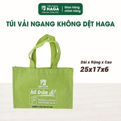 Túi vải không dệt trầm hương HAGA - loại 25x17x6cm, thân thiện môi trường, tiện dụng