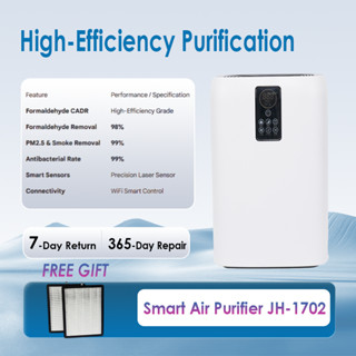 Máy lọc không khí thông minh JH-1702 điều khiển qua wifi, lọc HEPA | Khử khuẩn 99% | Khử khói