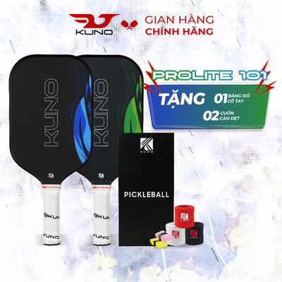 Vợt Pickleball KUNO Prolite101 Chính Hãng, Bề Mặt Nhám, Full Carbon Fiber Cao Cấp Tặng Kèm Quấn Cán