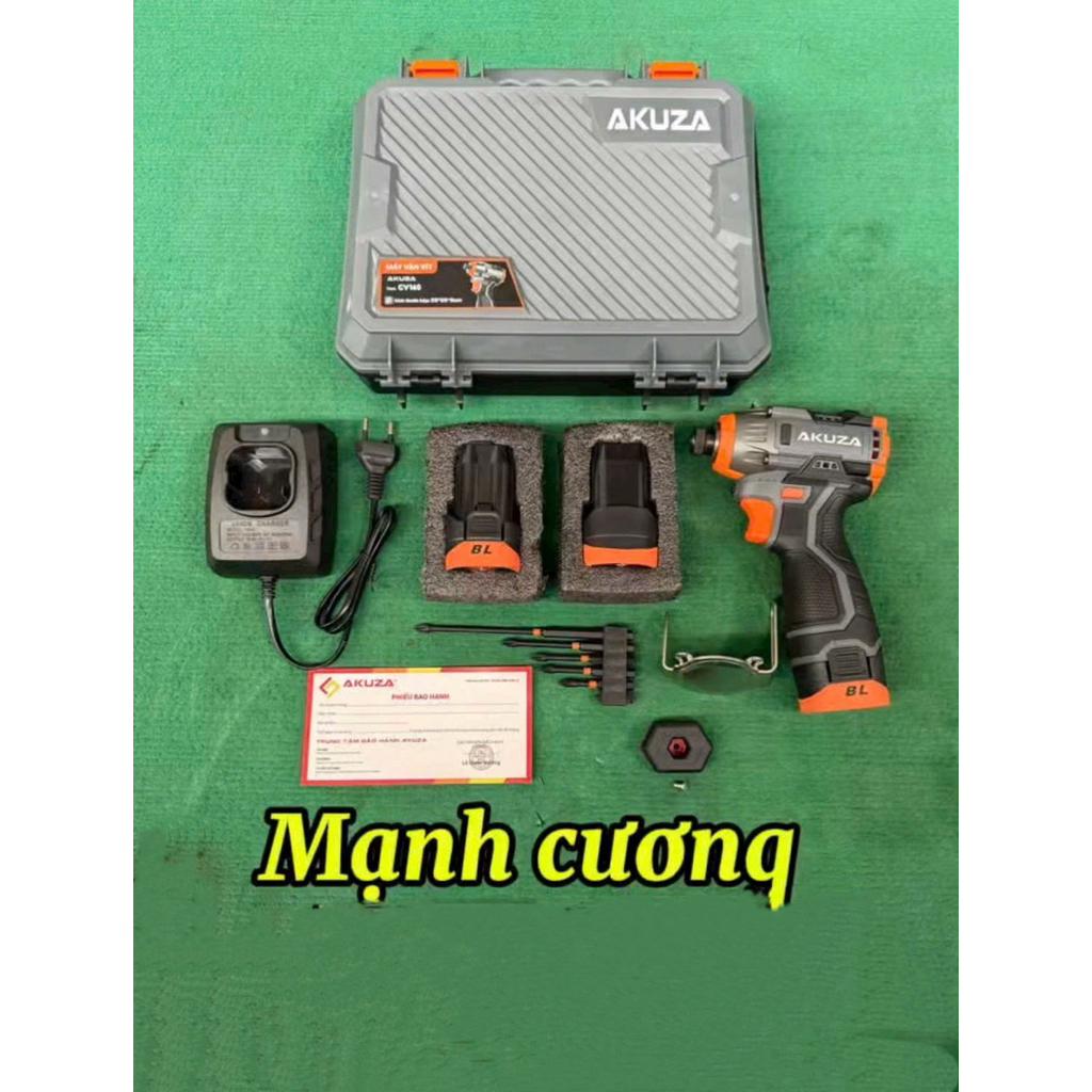 Máy Khoan AKUZA K8 QUICK Đầu 4 trong 1 - Có Búa  - Mắc gài kim loại - đầu auto lock - Ngậm vít nhanh