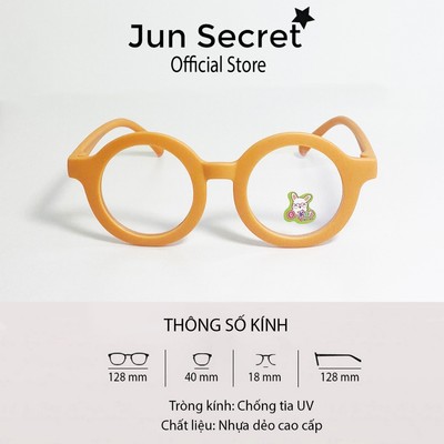 Kính mát trẻ em gọng dẻo Jun Secret chống bụi, chống tia UV dành cho bé từ 2t đến 8 tuổi JS11065MT